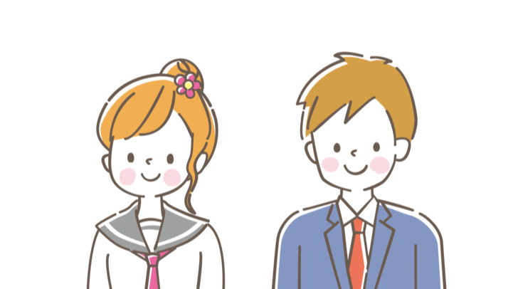 進学を控えた学生のイラスト